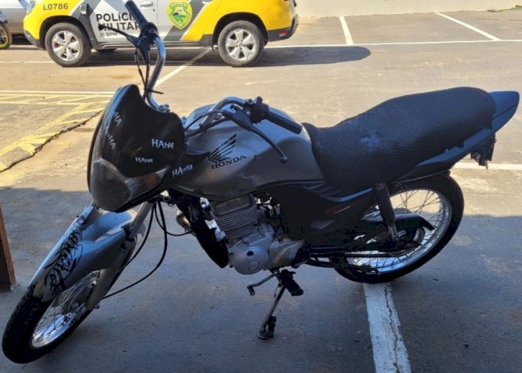 IBAITI : Moto com placa FALSA é apreendida pela PM