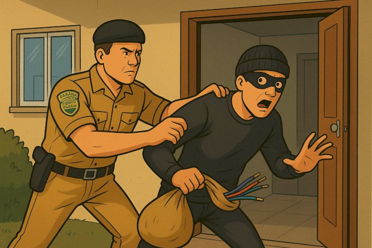 IBAITI : POLICIAL DE FOLGA FLAGRA LADRÃO EM AÇÃO E EVITA FURTO EM RESIDÊNCIA